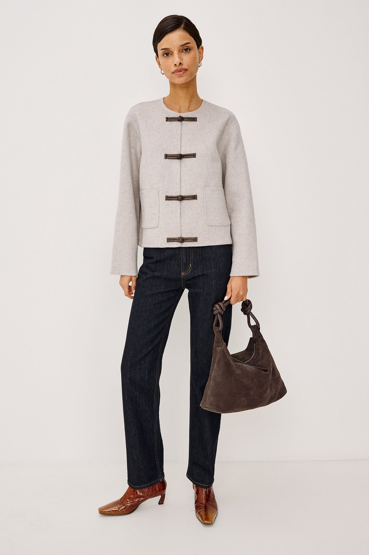 DEIDRE JACKET - HEATHER OAT