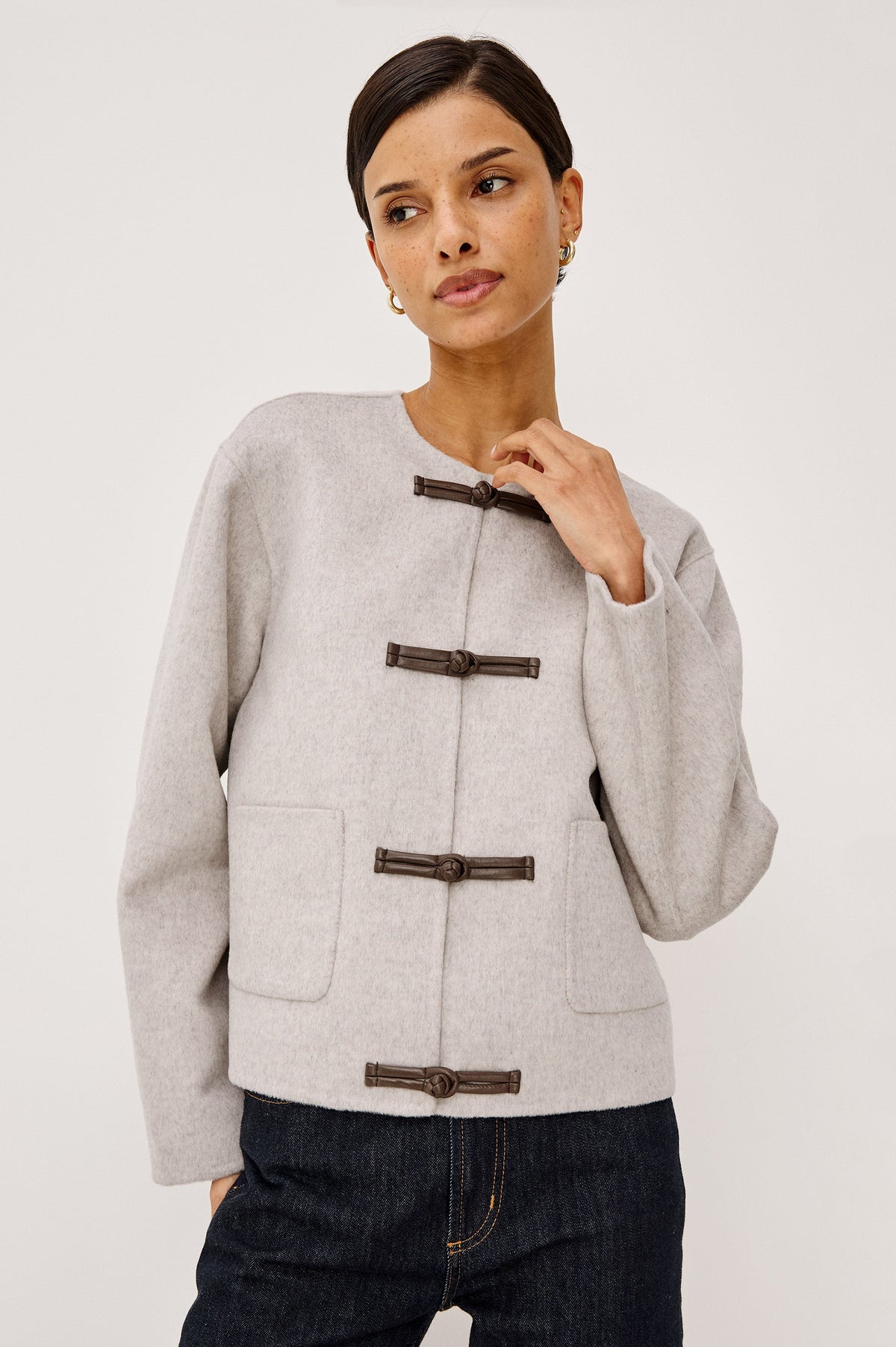 DEIDRE JACKET - HEATHER OAT