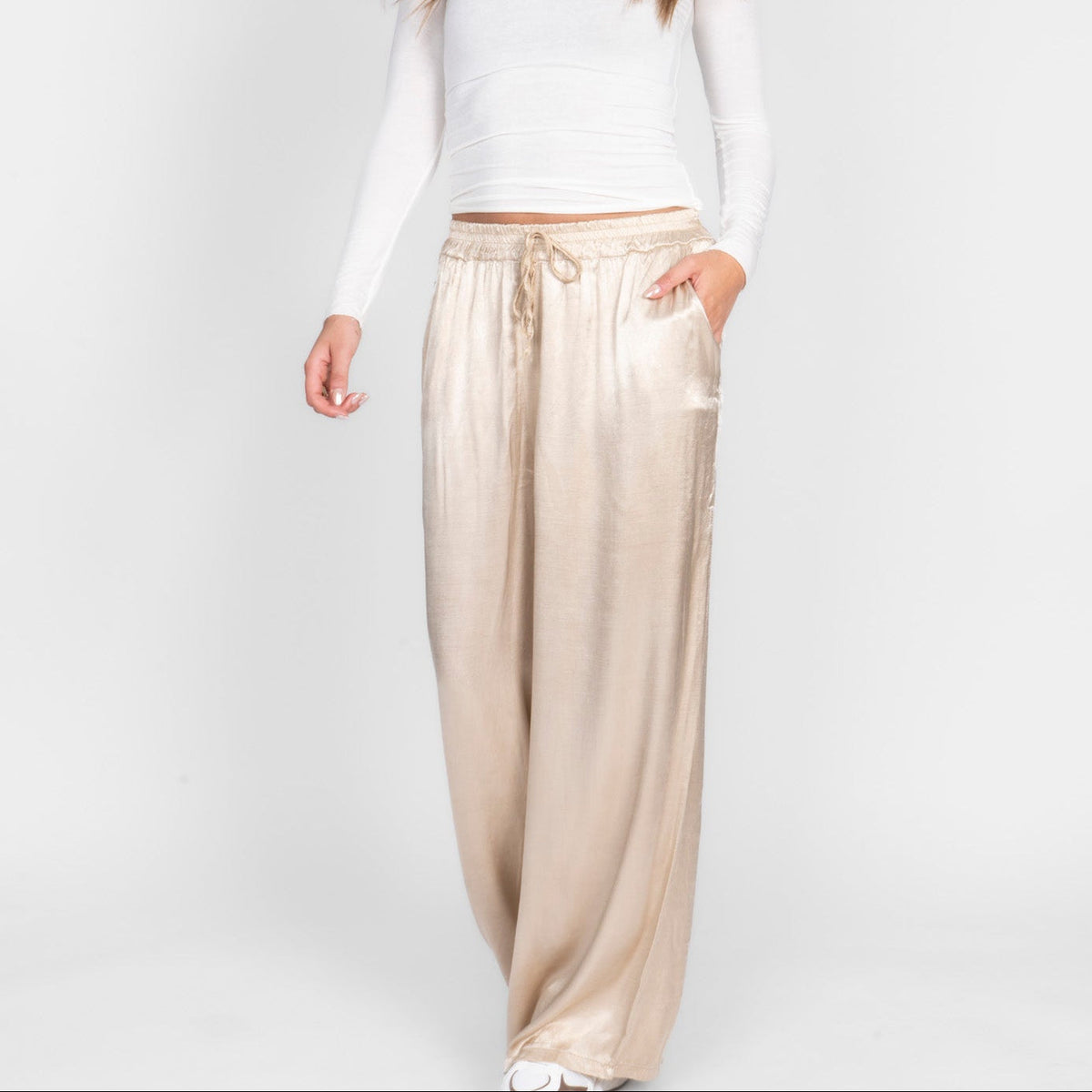 Pantalón Satinado Ancho Aroa