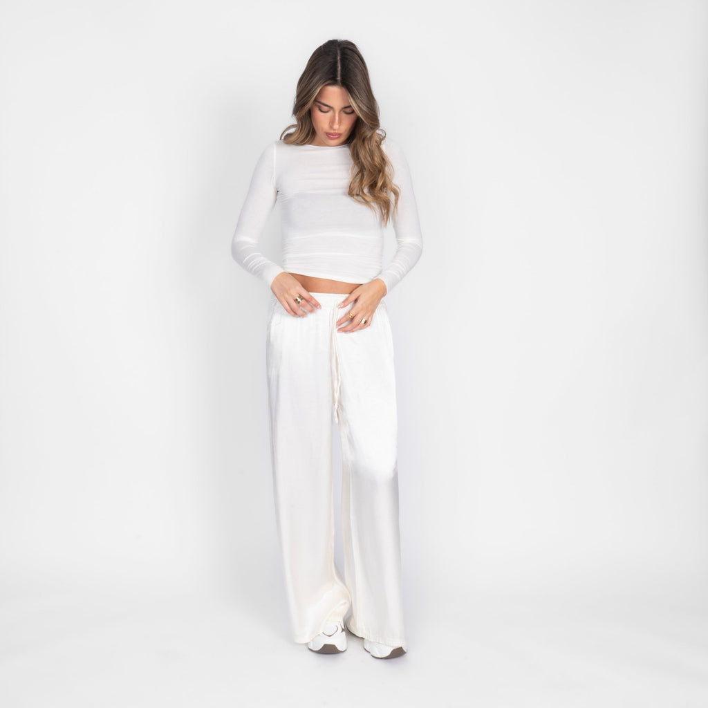 Pantalón Satinado Ancho Aroa