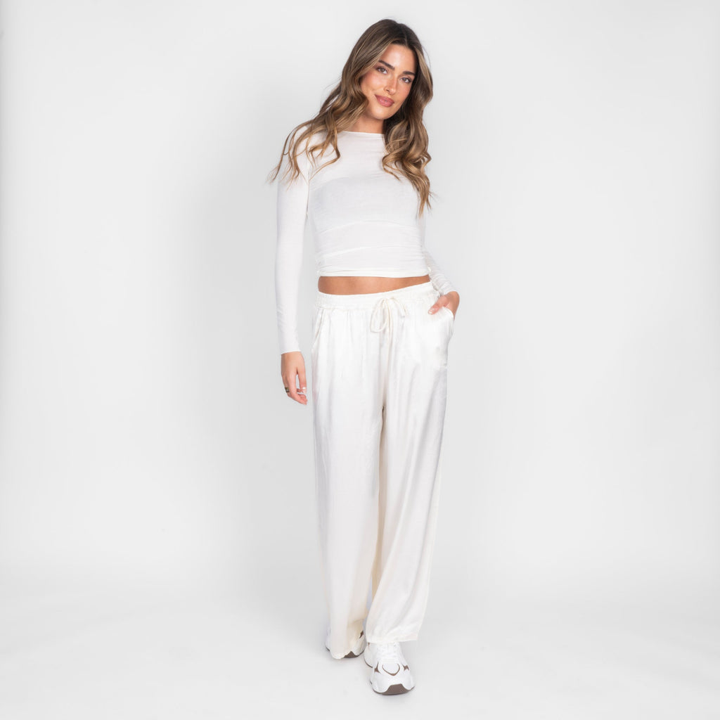 Pantalón Satinado Ancho Aroa
