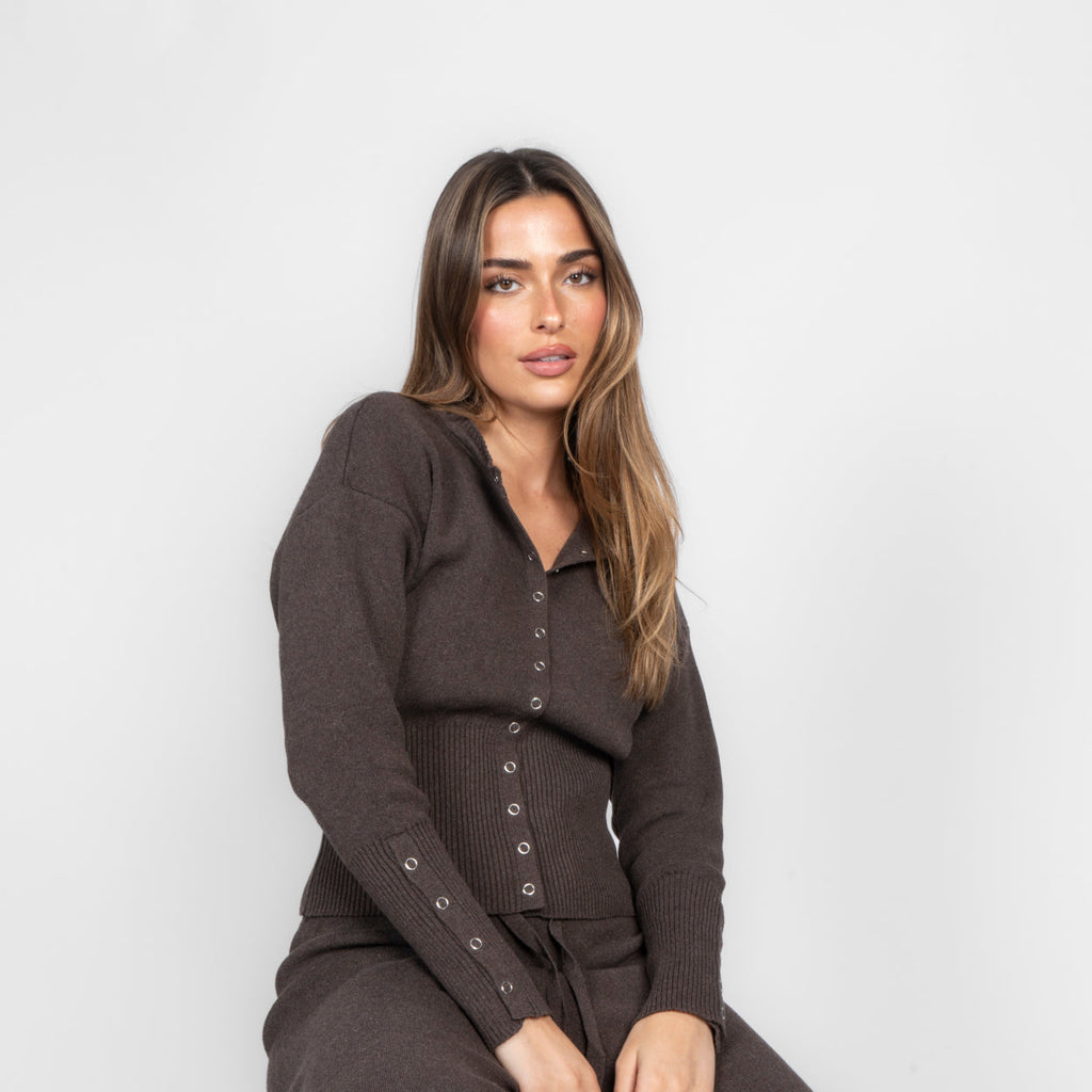 Conjunto de Punto Cárdigan y Pantalón Lidia