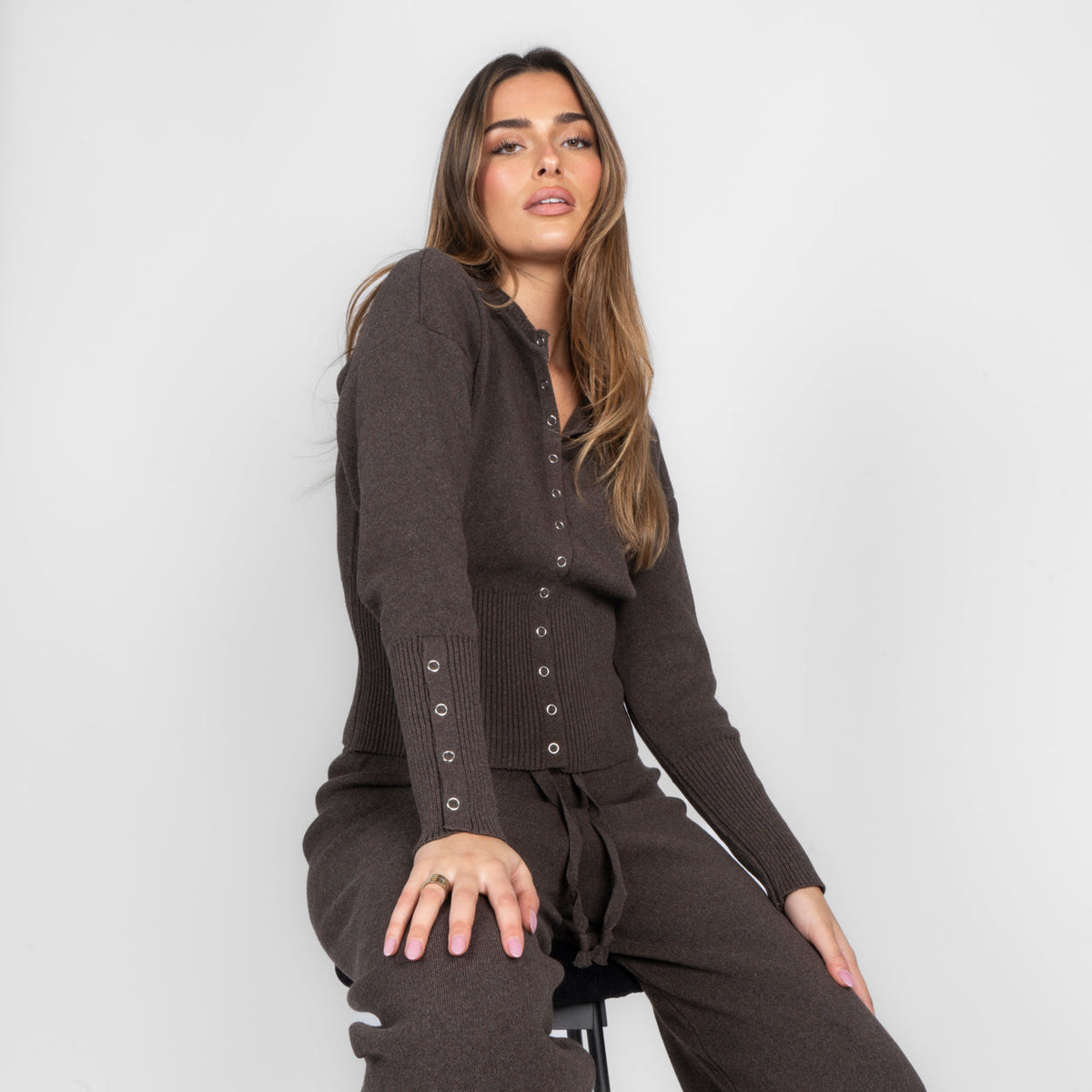 Conjunto de Punto Cárdigan y Pantalón Lidia