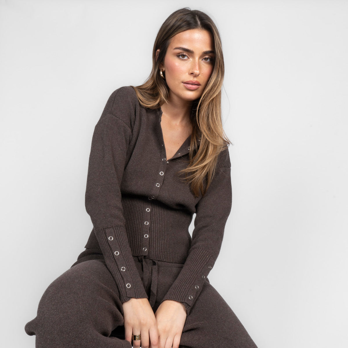Conjunto de Punto Cárdigan y Pantalón Lidia