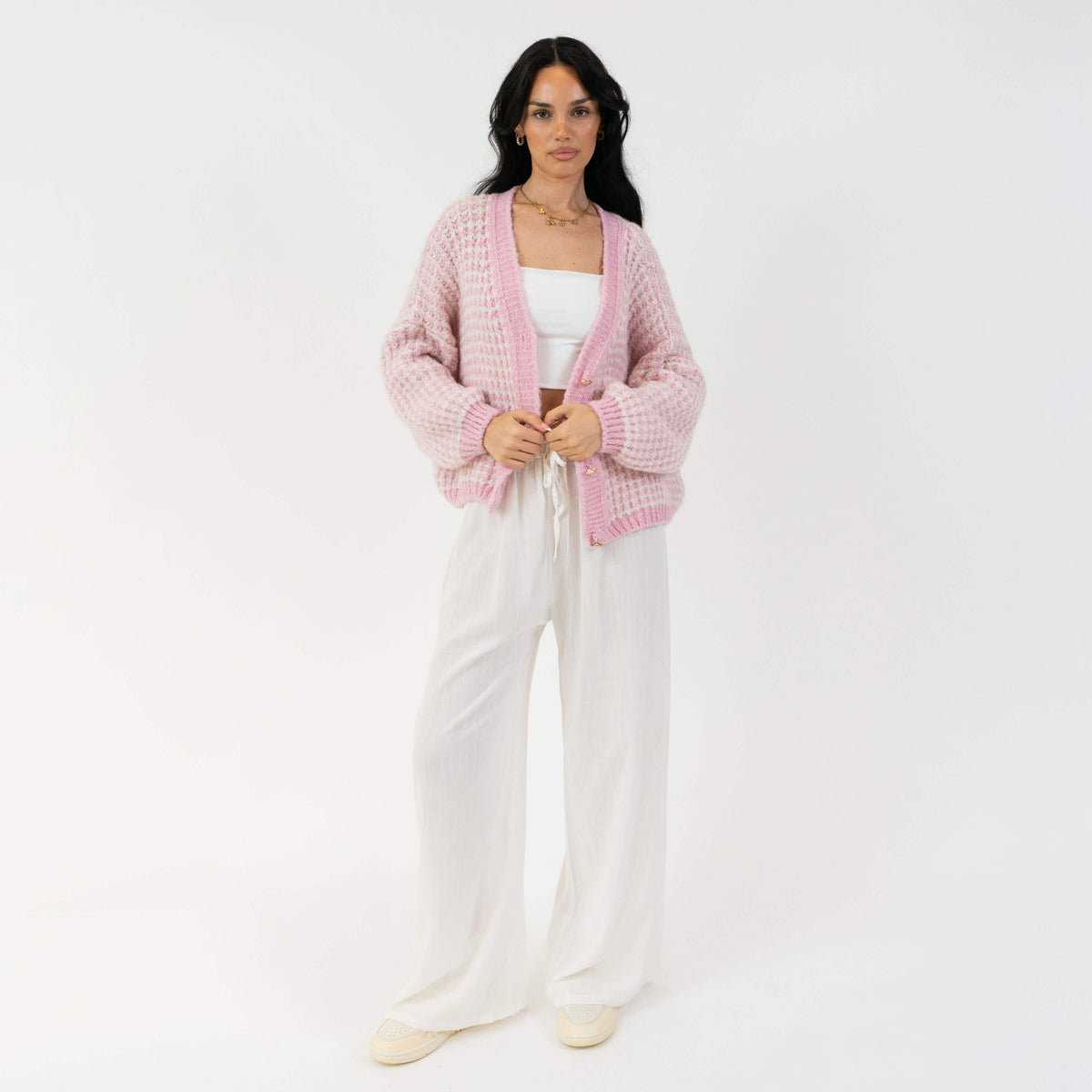 Cárdigan Oversize de Punto Gofre Dorotea
