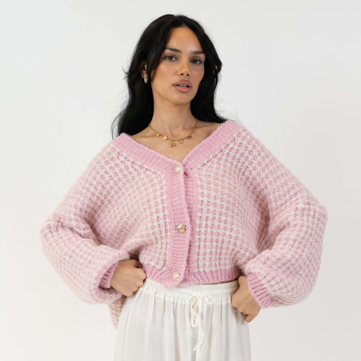 Cárdigan Oversize de Punto Gofre Dorotea