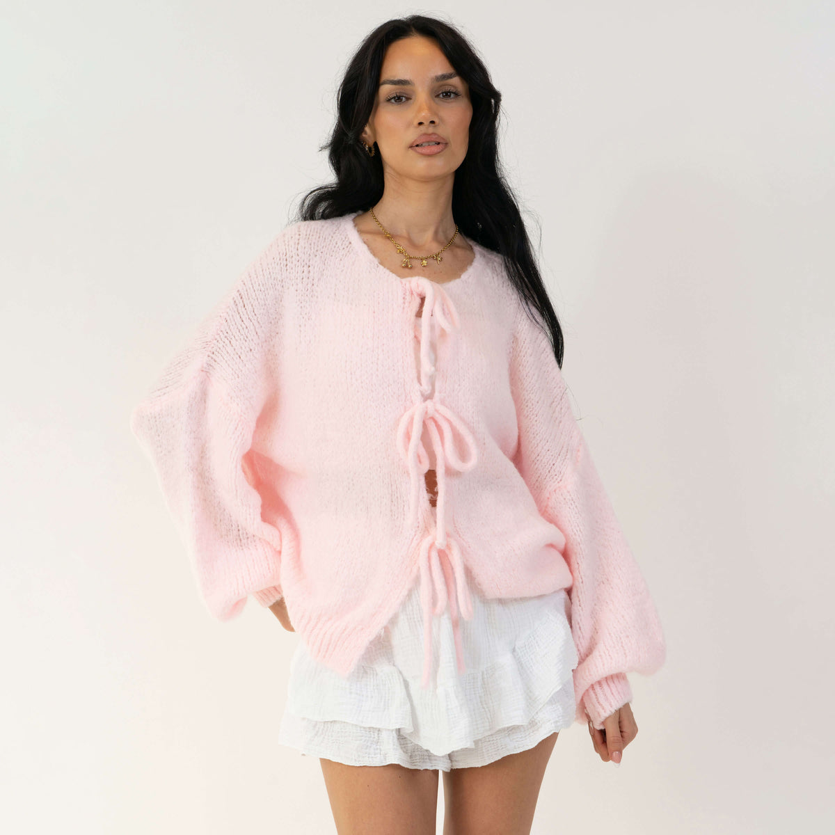 Cárdigan Oversize con Lazos Delanteros Noemí