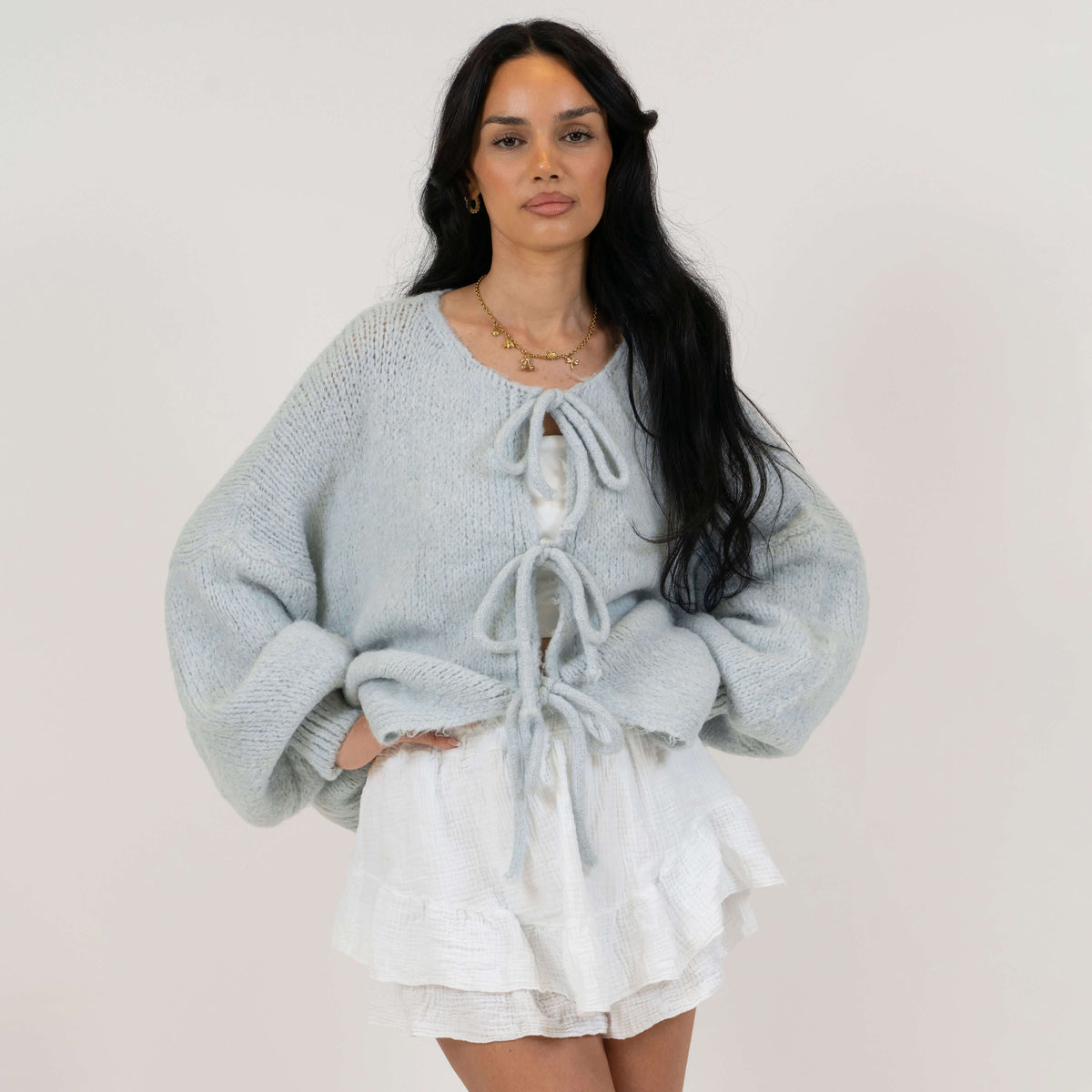 Cárdigan Oversize con Lazos Delanteros Noemí