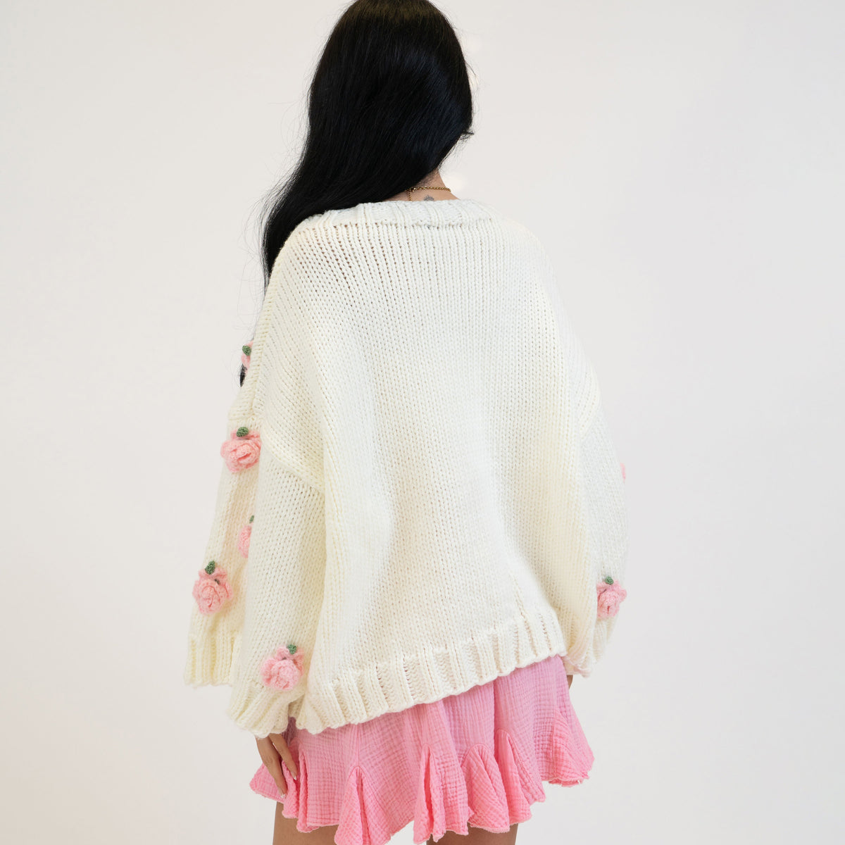 Jersey con Rosas en Relieve Camelia