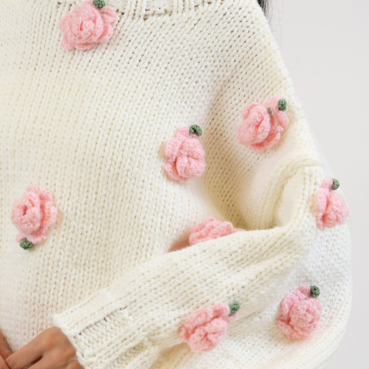 Jersey con Rosas en Relieve Camelia