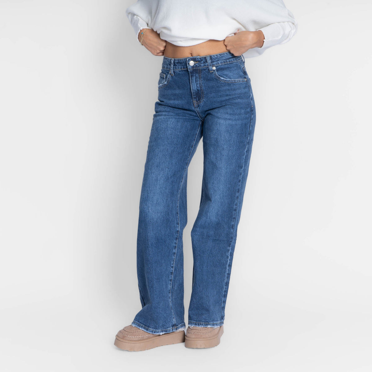 Vaqueros de Pierna Ancha Adela