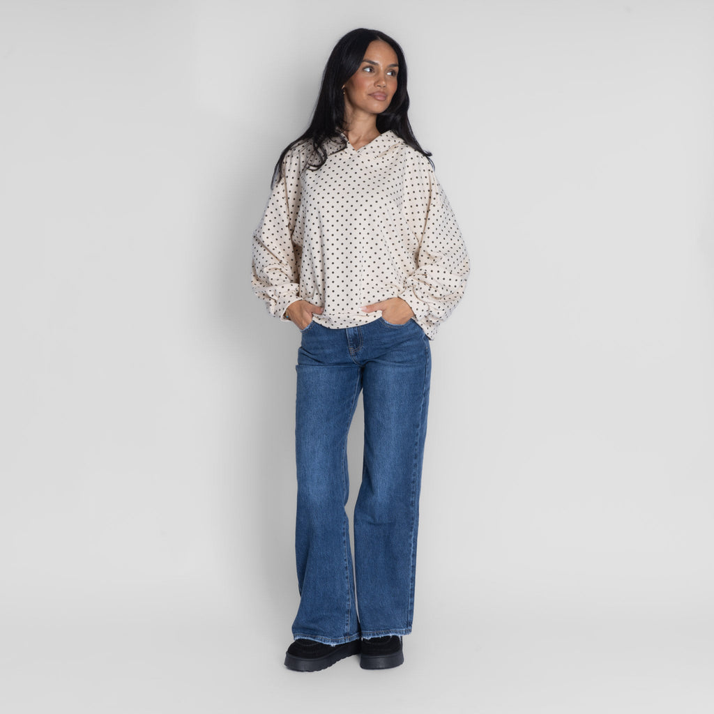 Sudadera con Capucha de Lunares Pía
