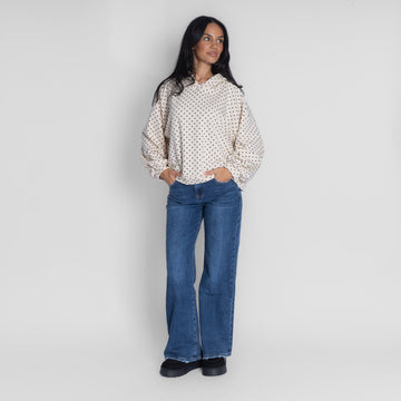 Sudadera con Capucha de Lunares Pía