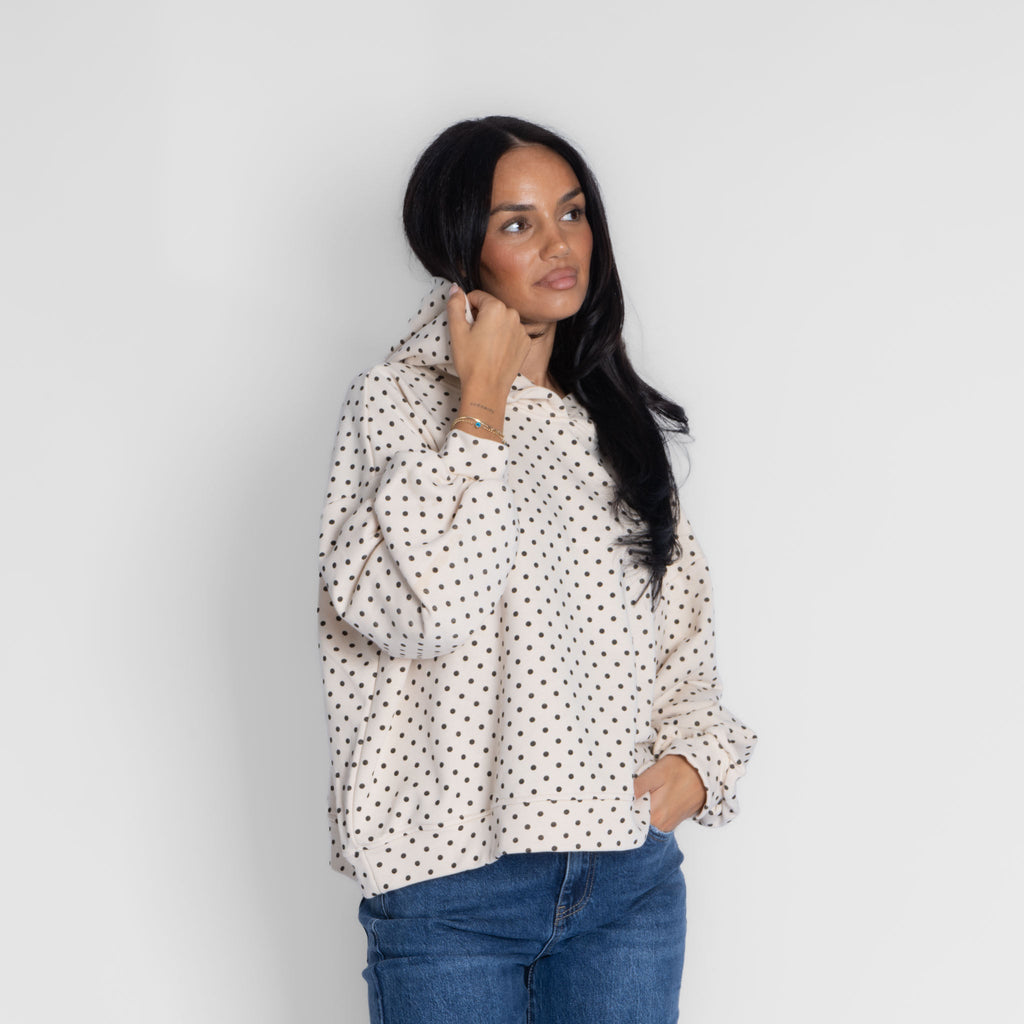 Sudadera con Capucha de Lunares Pía