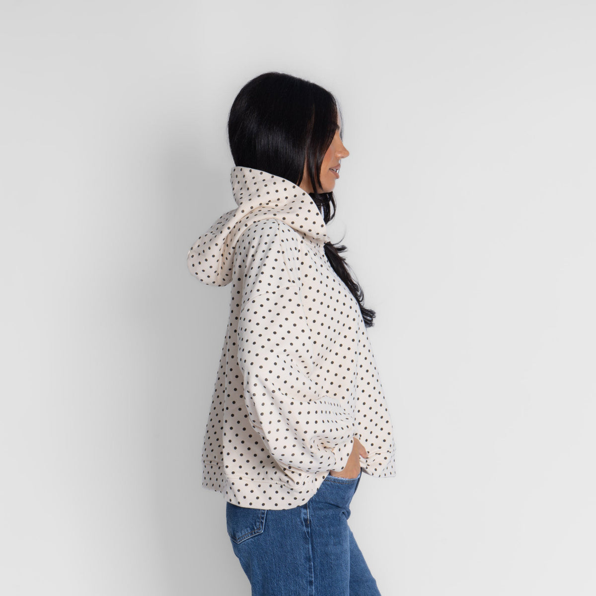 Sudadera con Capucha de Lunares Pía
