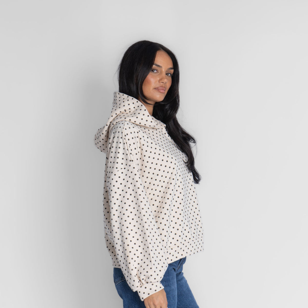 Sudadera con Capucha de Lunares Pía