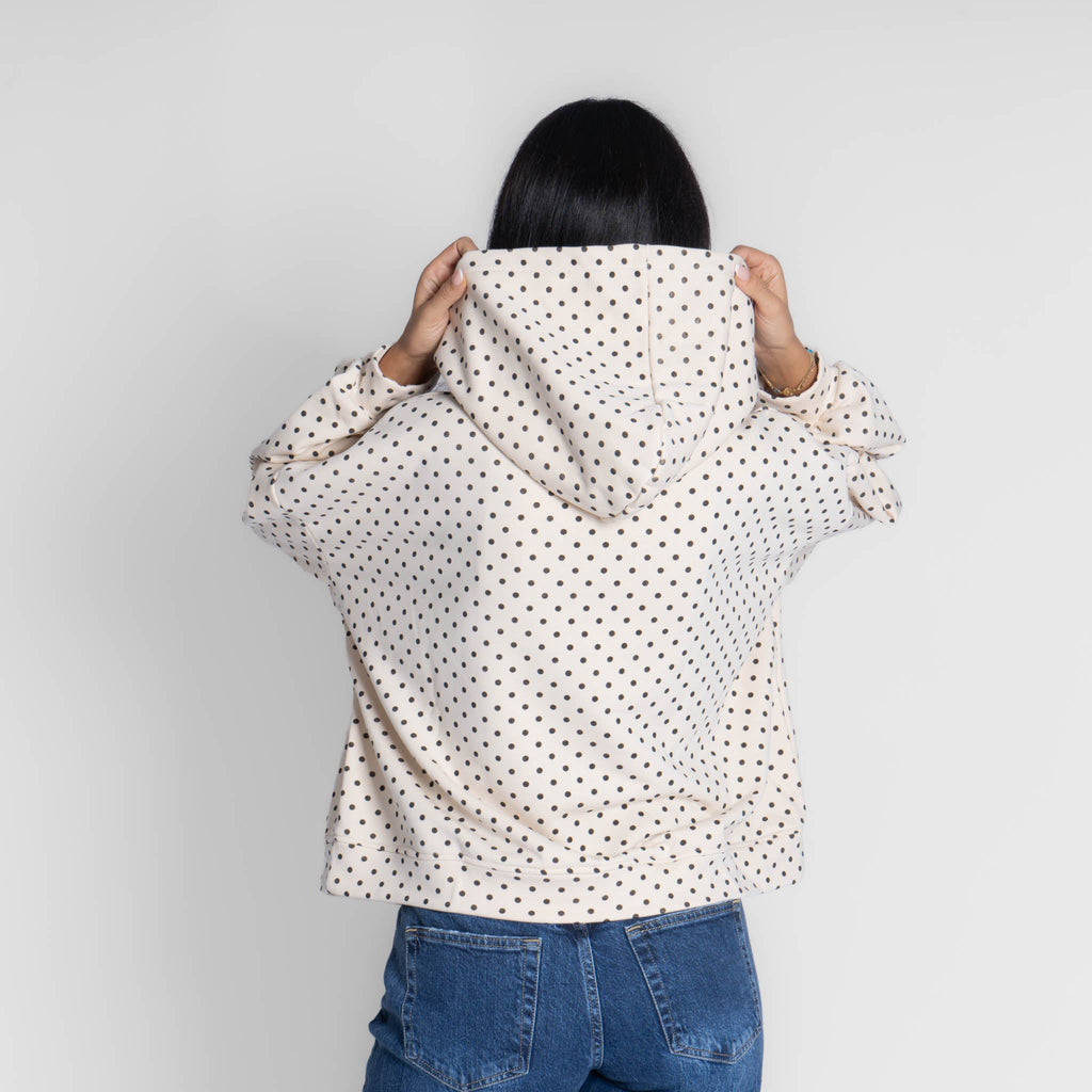 Sudadera con Capucha de Lunares Pía