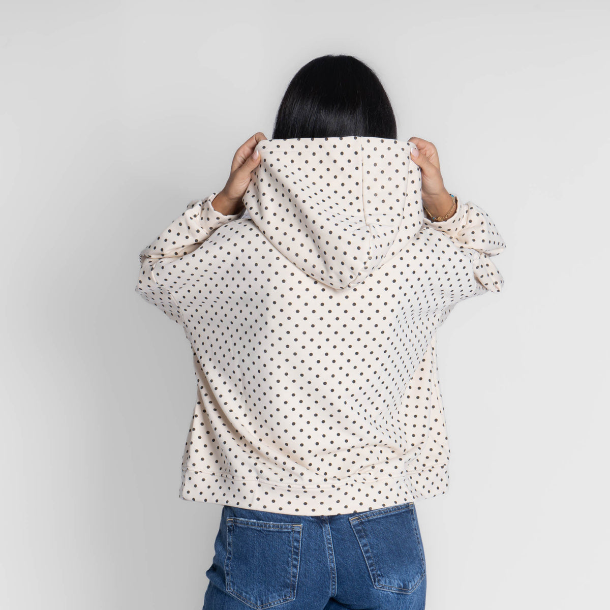Sudadera con Capucha de Lunares Pía
