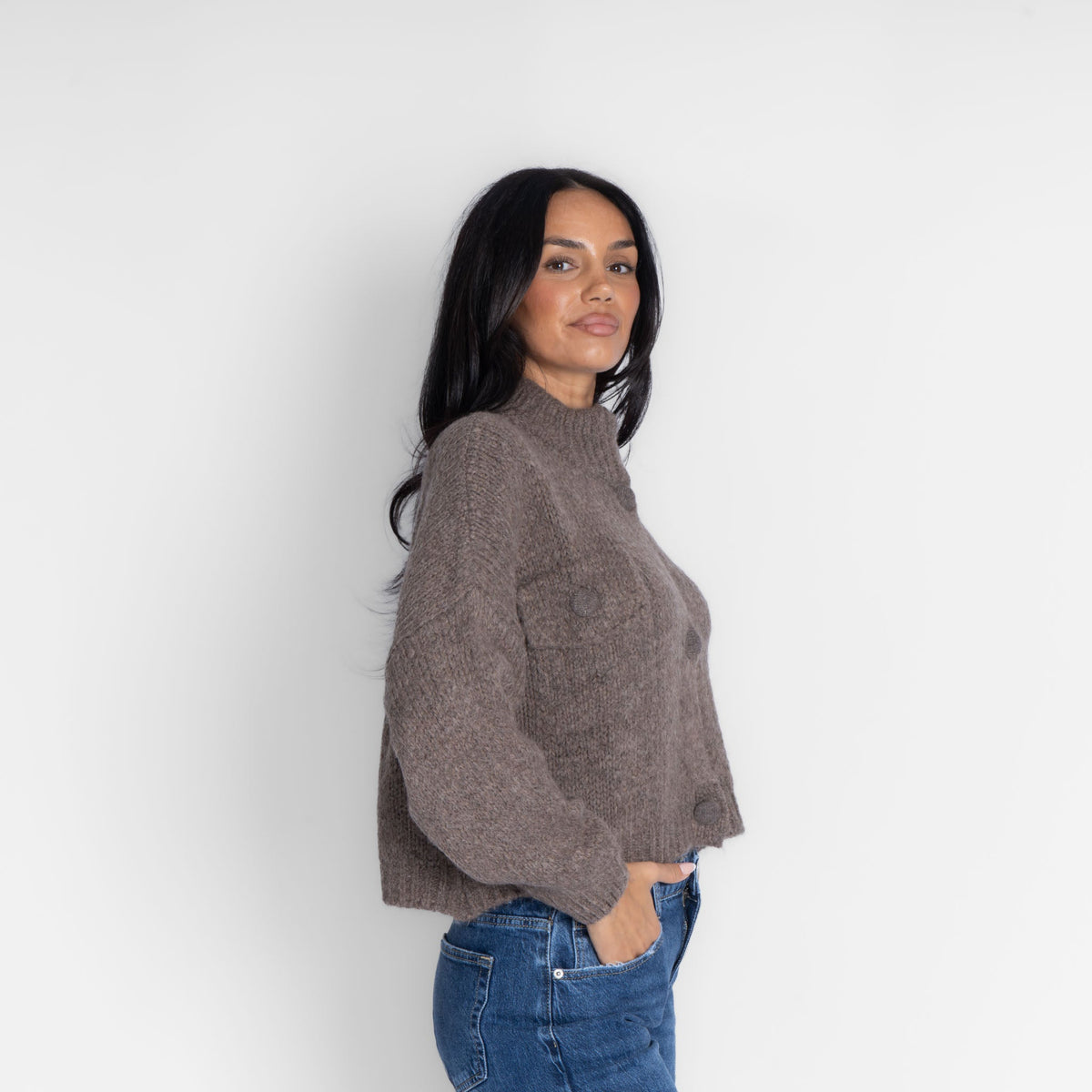 Cárdigan Oversize con Botones Carlota
