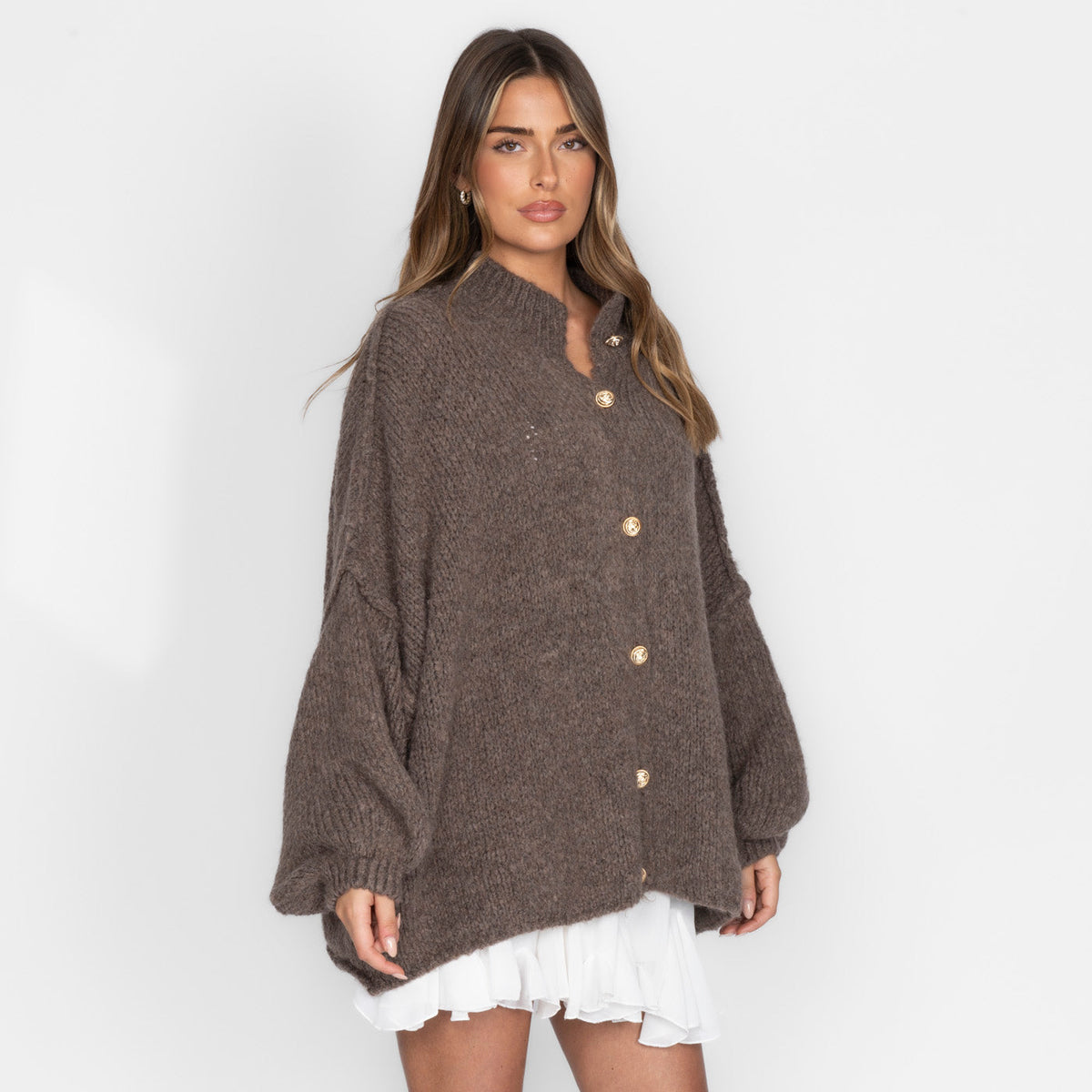 Cárdigan Oversize con Botones Dorados Erika