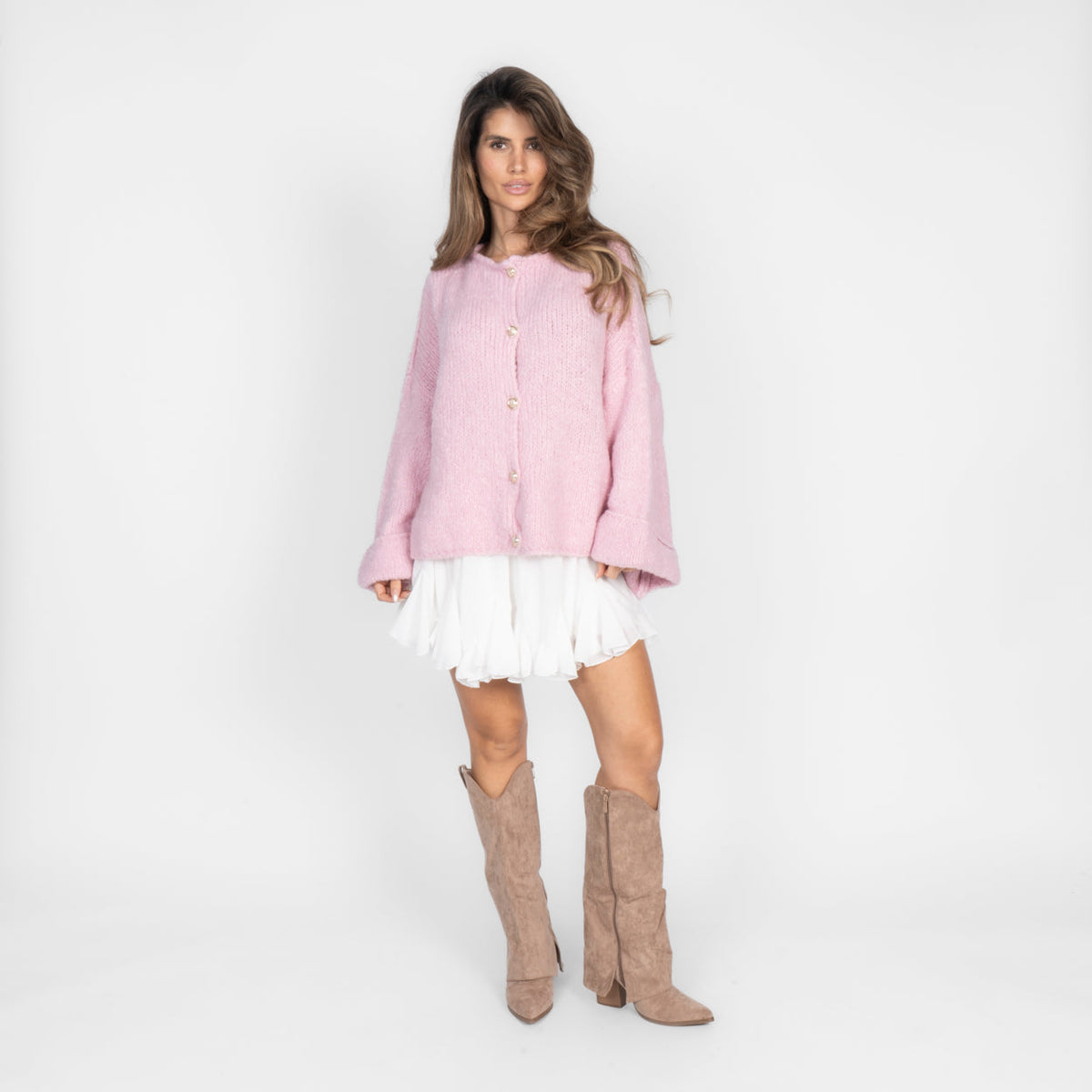 Cárdigan Oversize de Mangas Vueltas Natalia