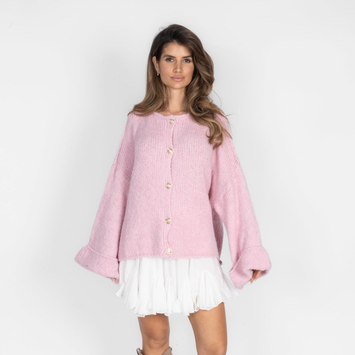 Cárdigan Oversize de Mangas Vueltas Natalia