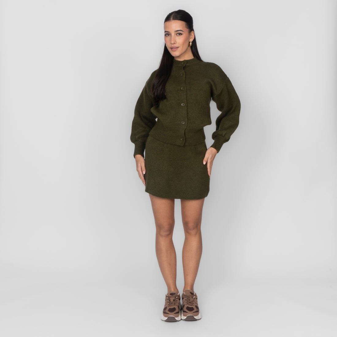 Conjunto de Punto Cárdigan y Minifalda Sofía