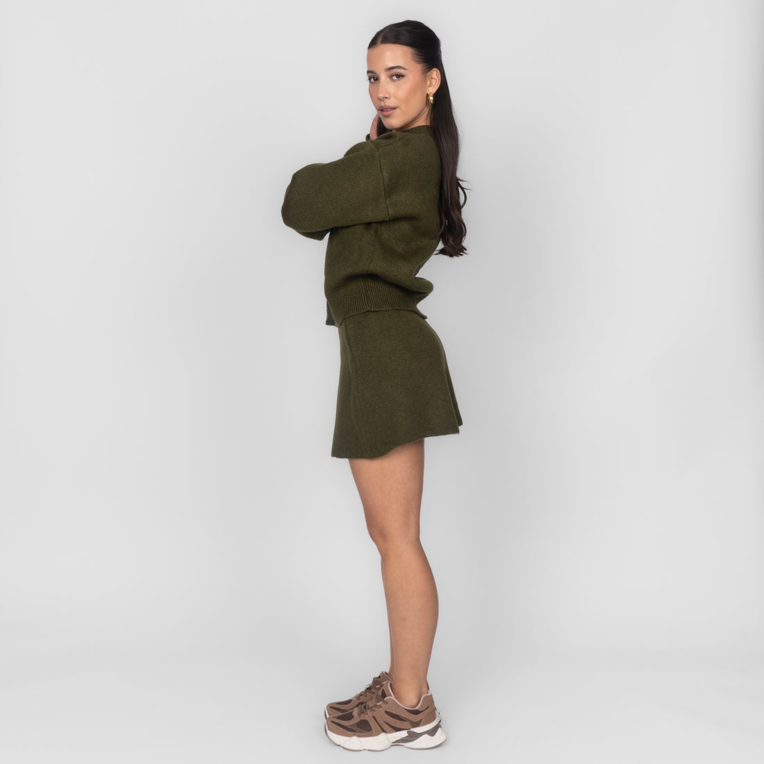 Conjunto de Punto Cárdigan y Minifalda Sofía