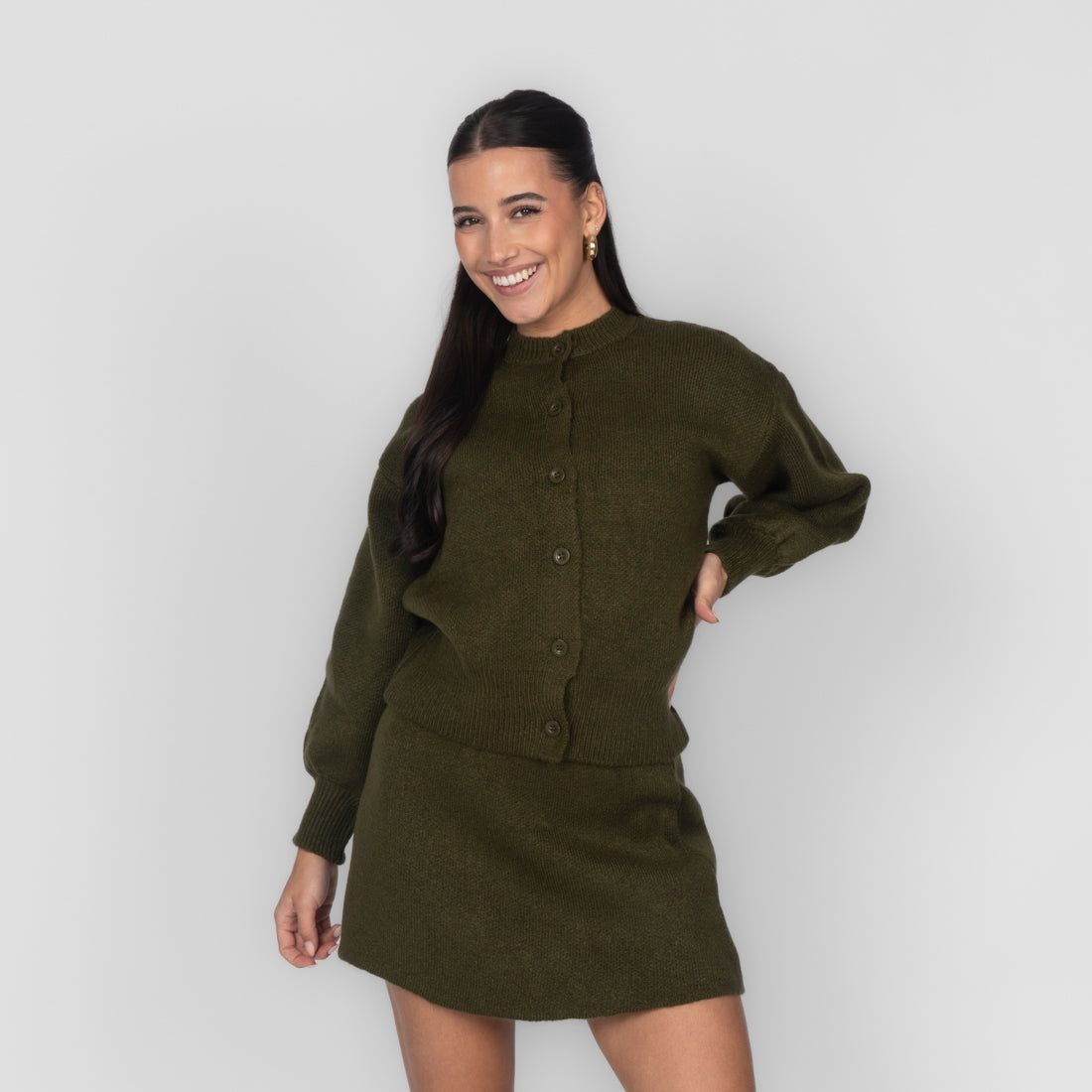 Conjunto de Punto Cárdigan y Minifalda Sofía