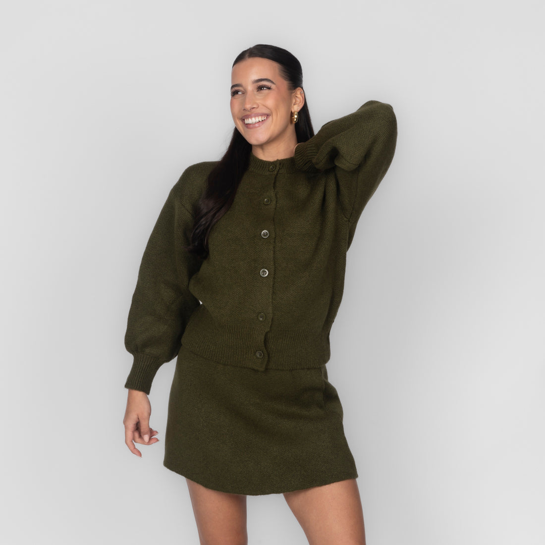 Conjunto de Punto Cárdigan y Minifalda Sofía