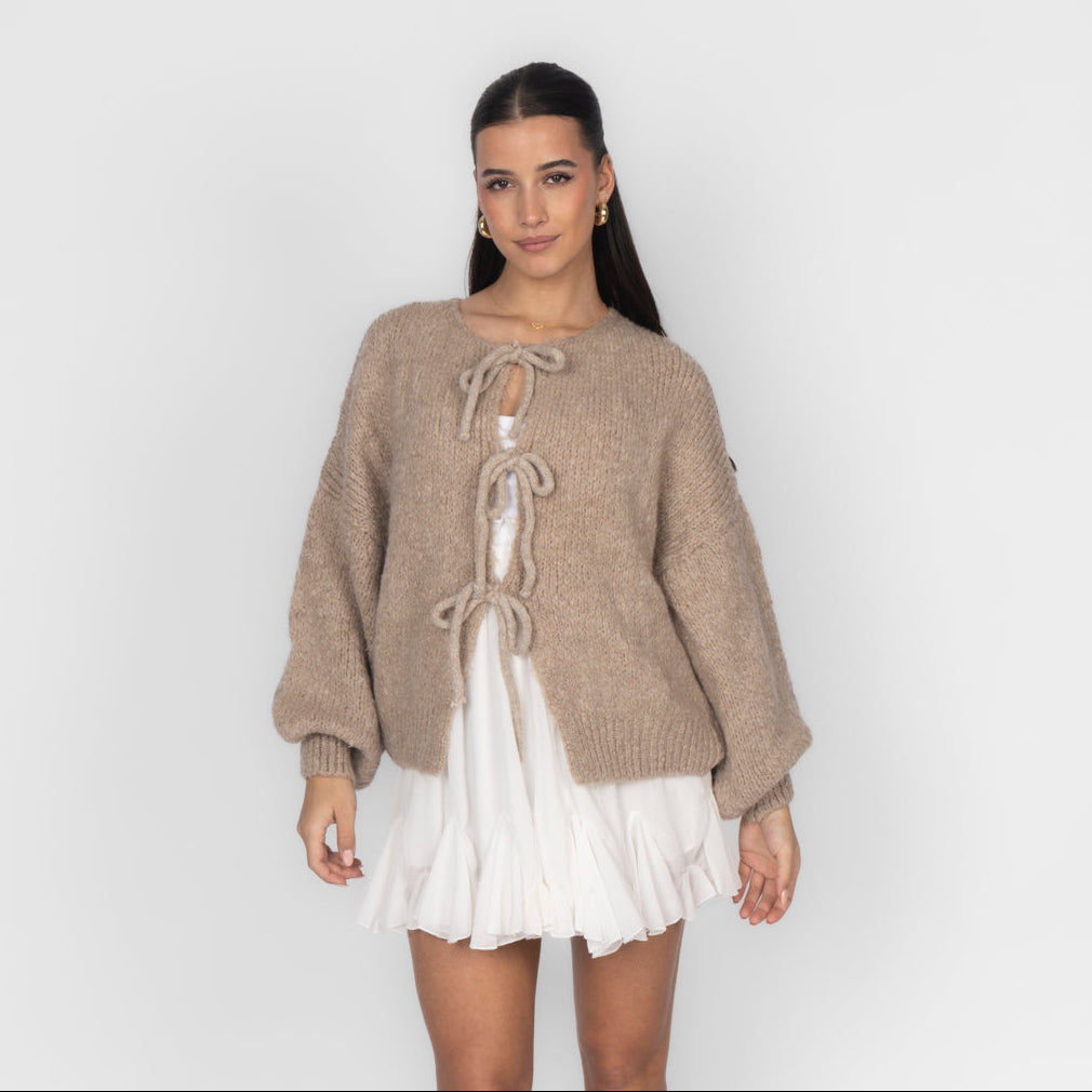 Cárdigan Oversize con Lazos Delanteros Noemí