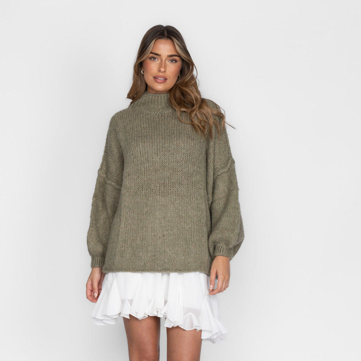 Jersey Oversize de Cuello Alto Úrsula