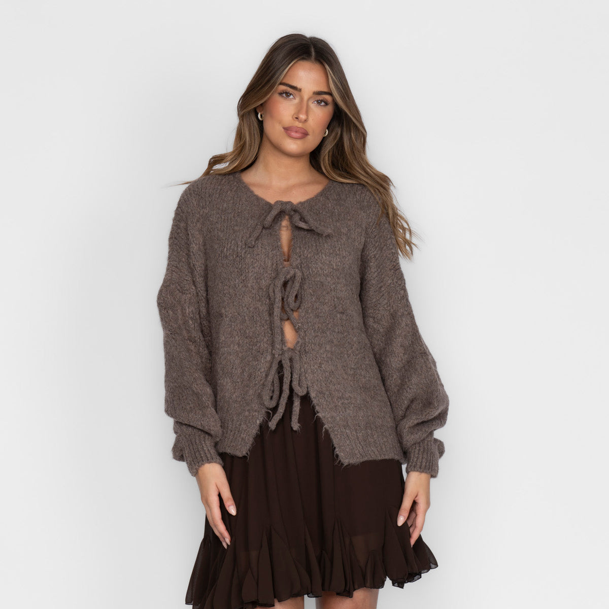 Cárdigan Oversize con Lazos Delanteros Noemí