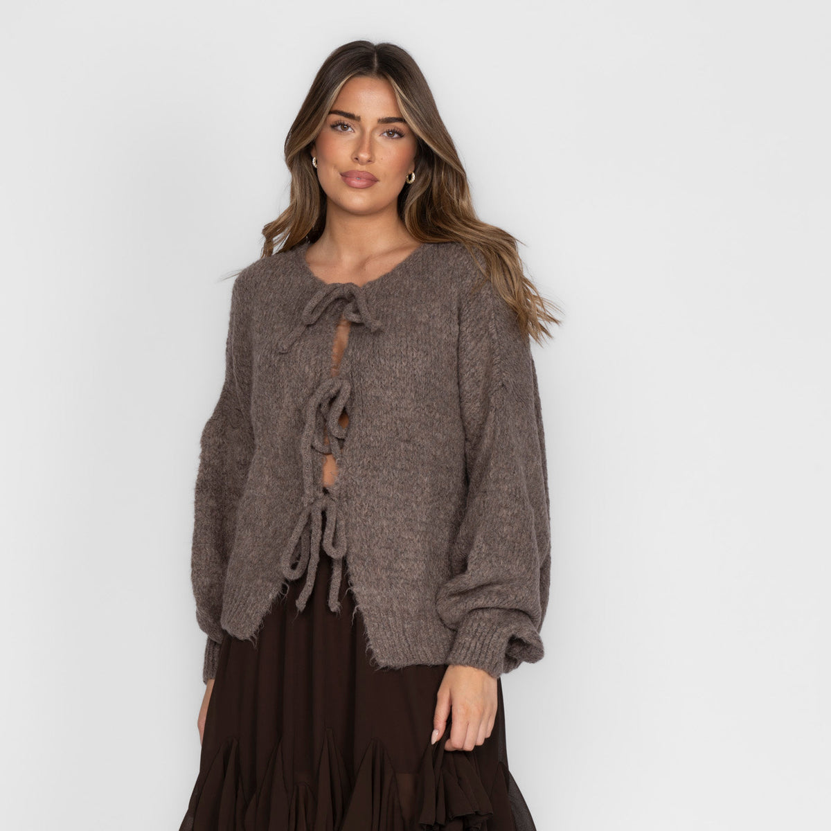 Cárdigan Oversize con Lazos Delanteros Noemí