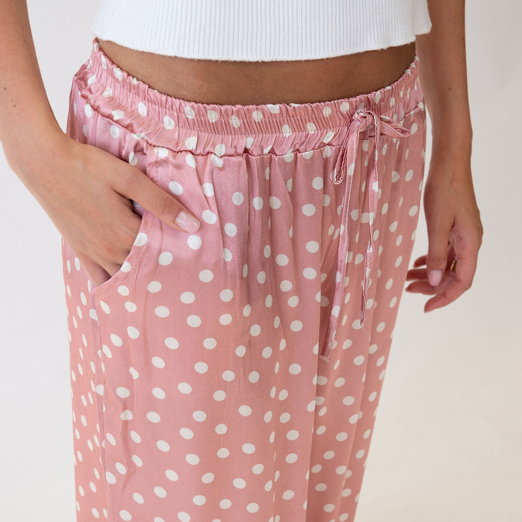 Pantalón Satinado Ancho Aroa