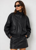 Chaqueta Bomber Efecto Piel Marta
