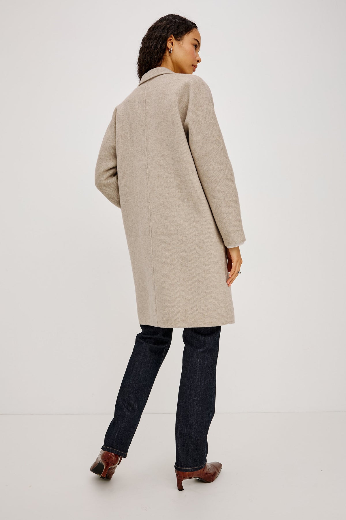 EVEREST COAT - OAT HERRINGBONE