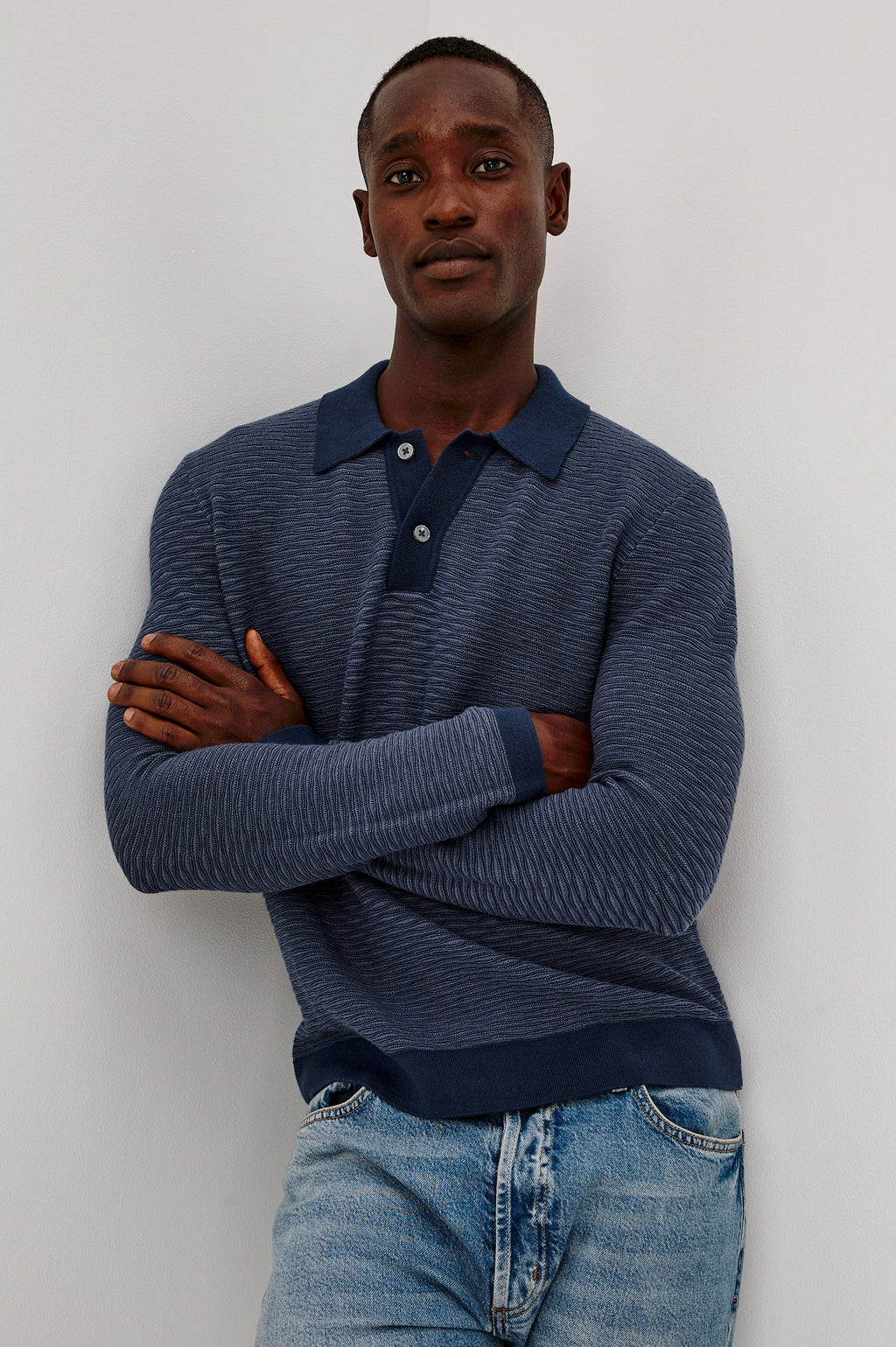 FULTON SWEATER - NAVY WAVE