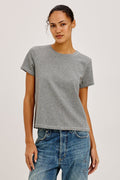 GIRLFRIEND T-SHIRT - HEATHER CONTRAST STITCH