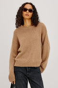 HELLY SWEATER - HEATHER CAMEL