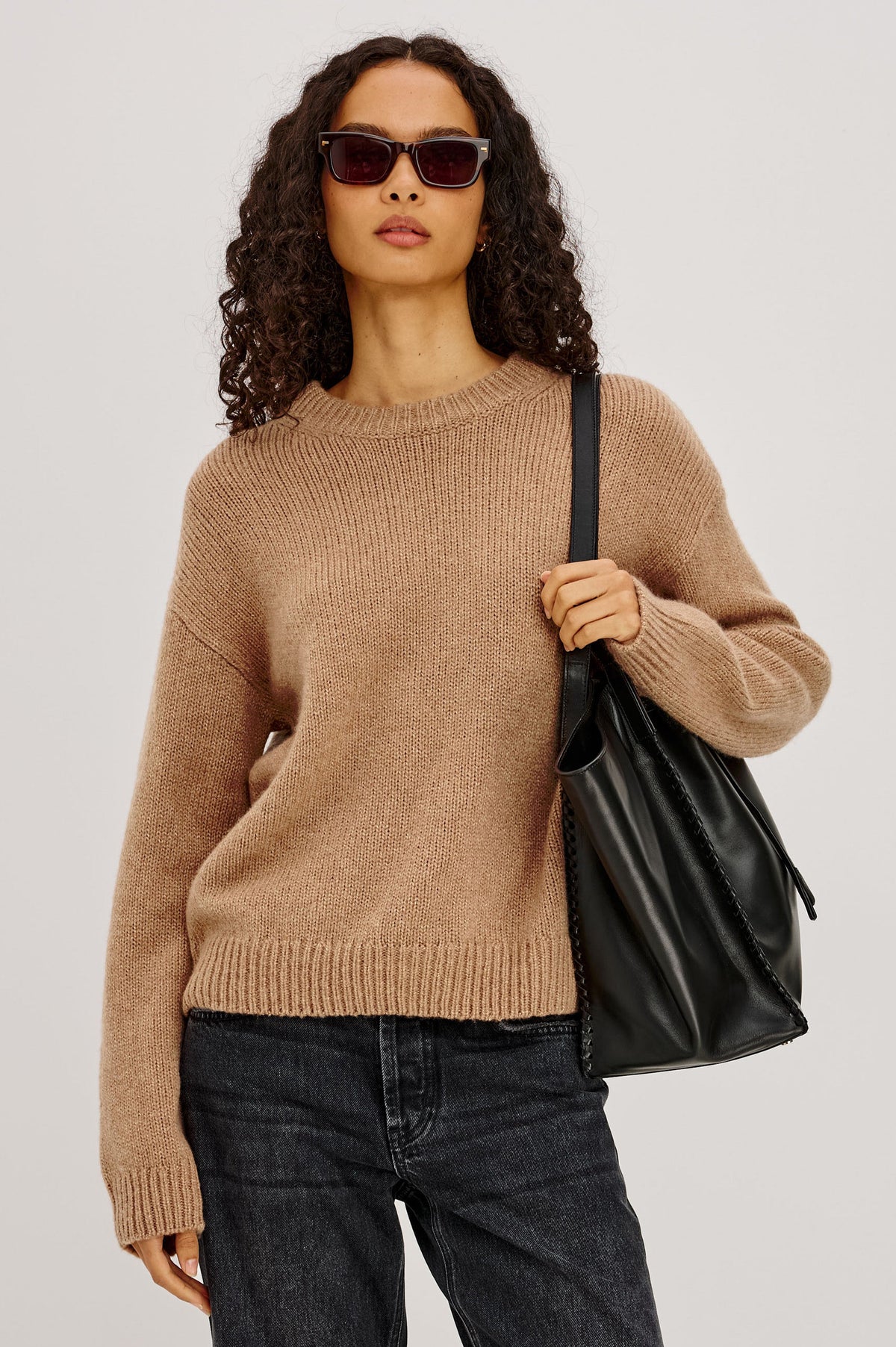 HELLY SWEATER - HEATHER CAMEL