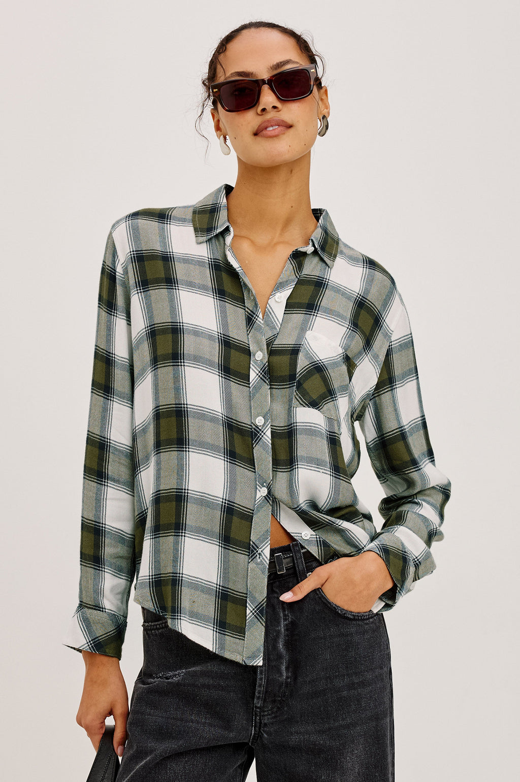HUNTER SHIRT - OLIVE IVORY