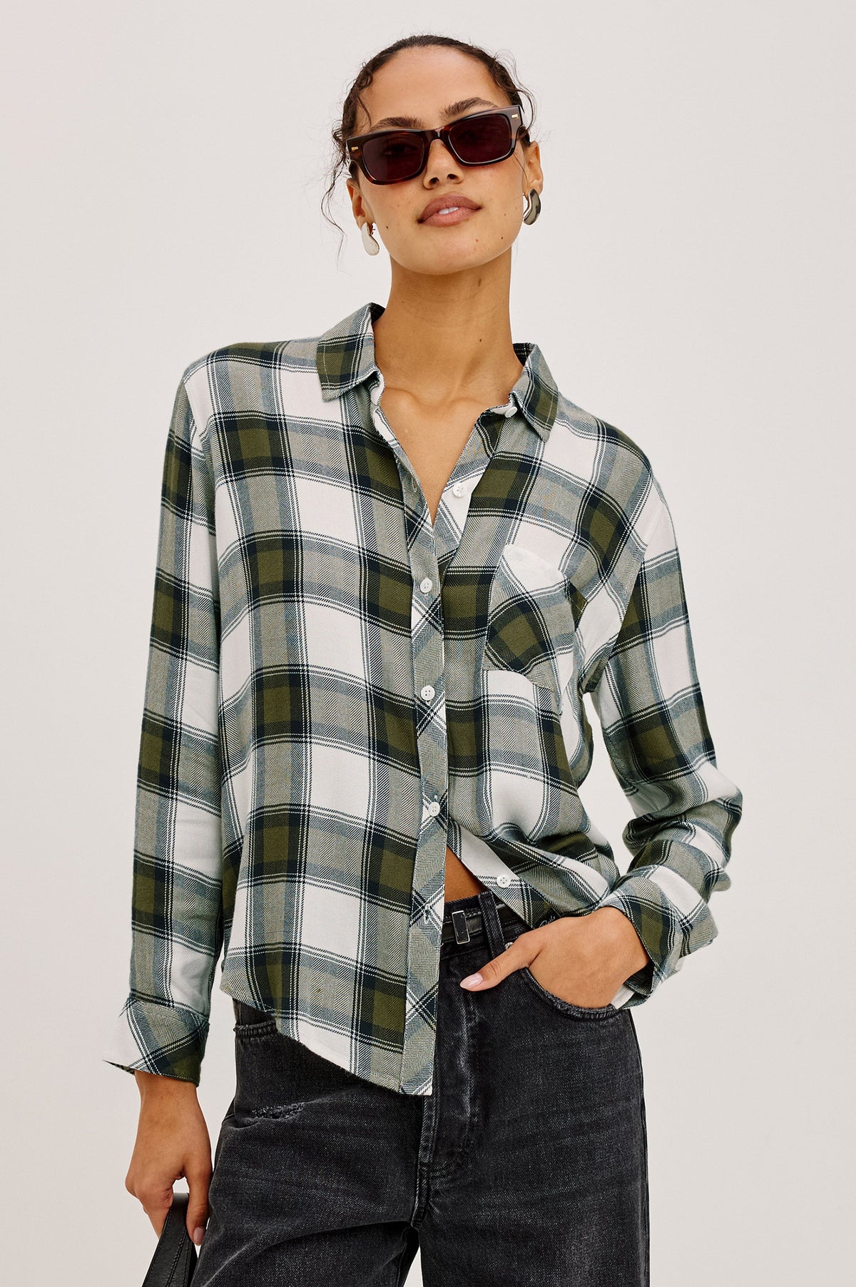 HUNTER SHIRT - OLIVE IVORY