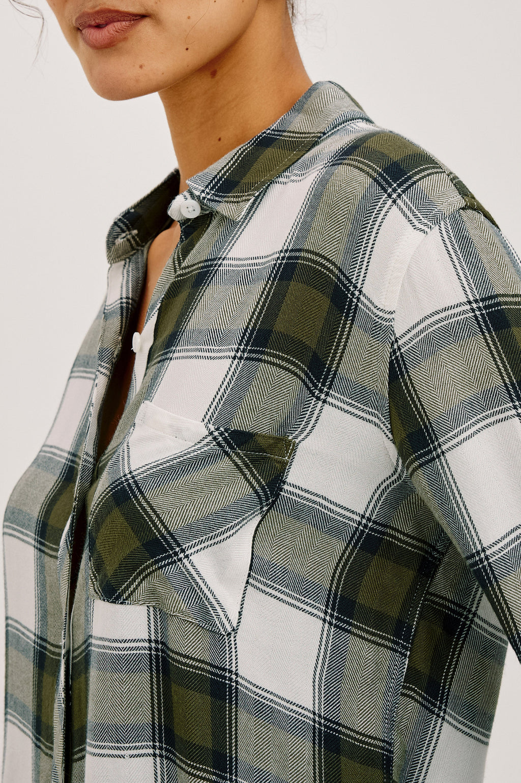 HUNTER SHIRT - OLIVE IVORY