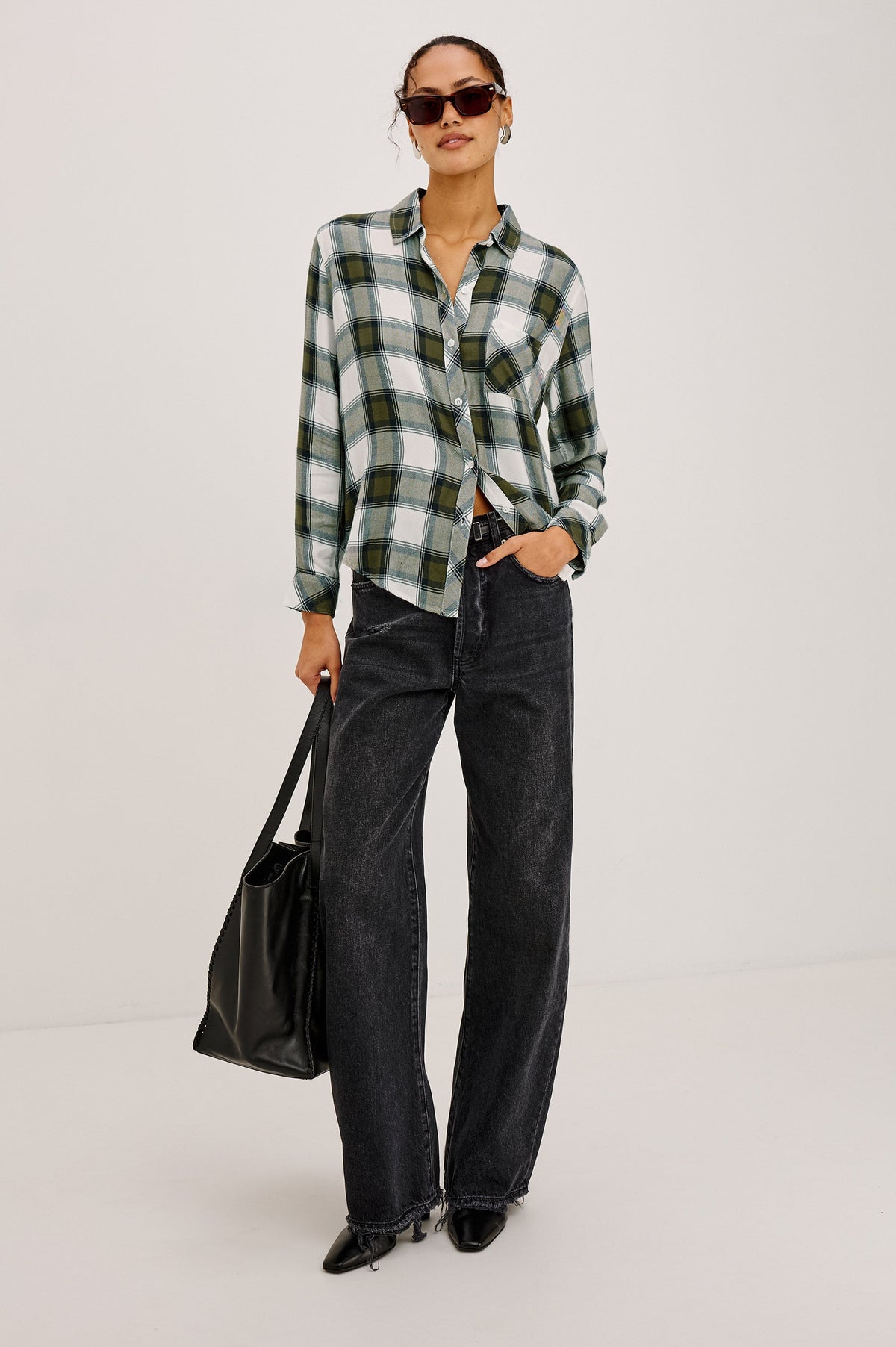 HUNTER SHIRT - OLIVE IVORY
