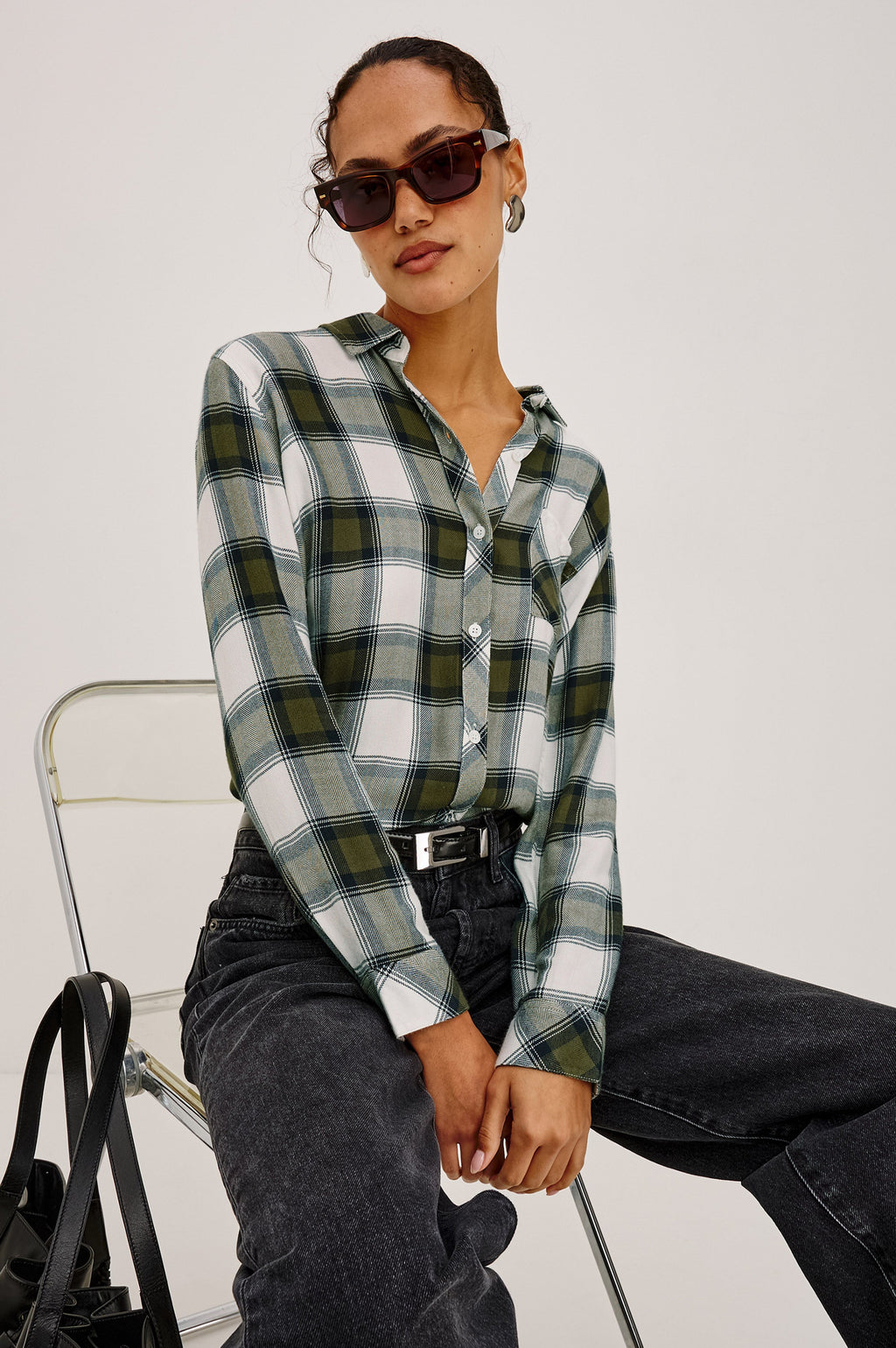HUNTER SHIRT - OLIVE IVORY