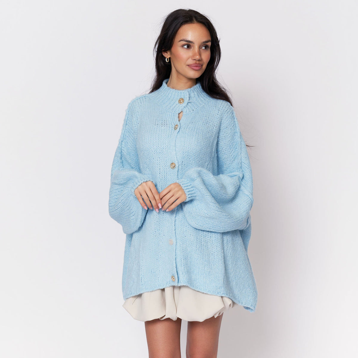Cárdigan Oversize con Botones Dorados Erika