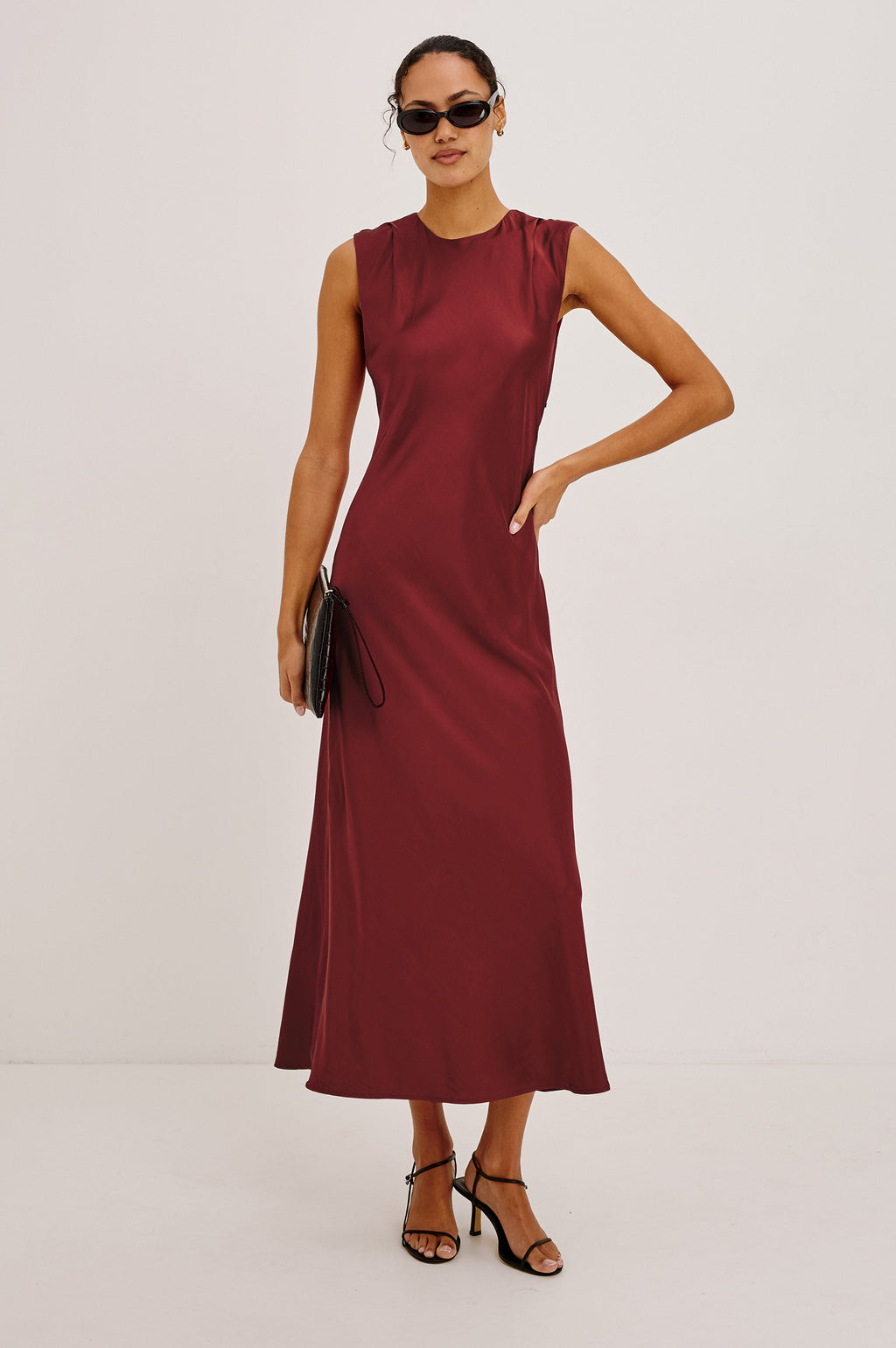 MIRA DRESS - CRIMSON