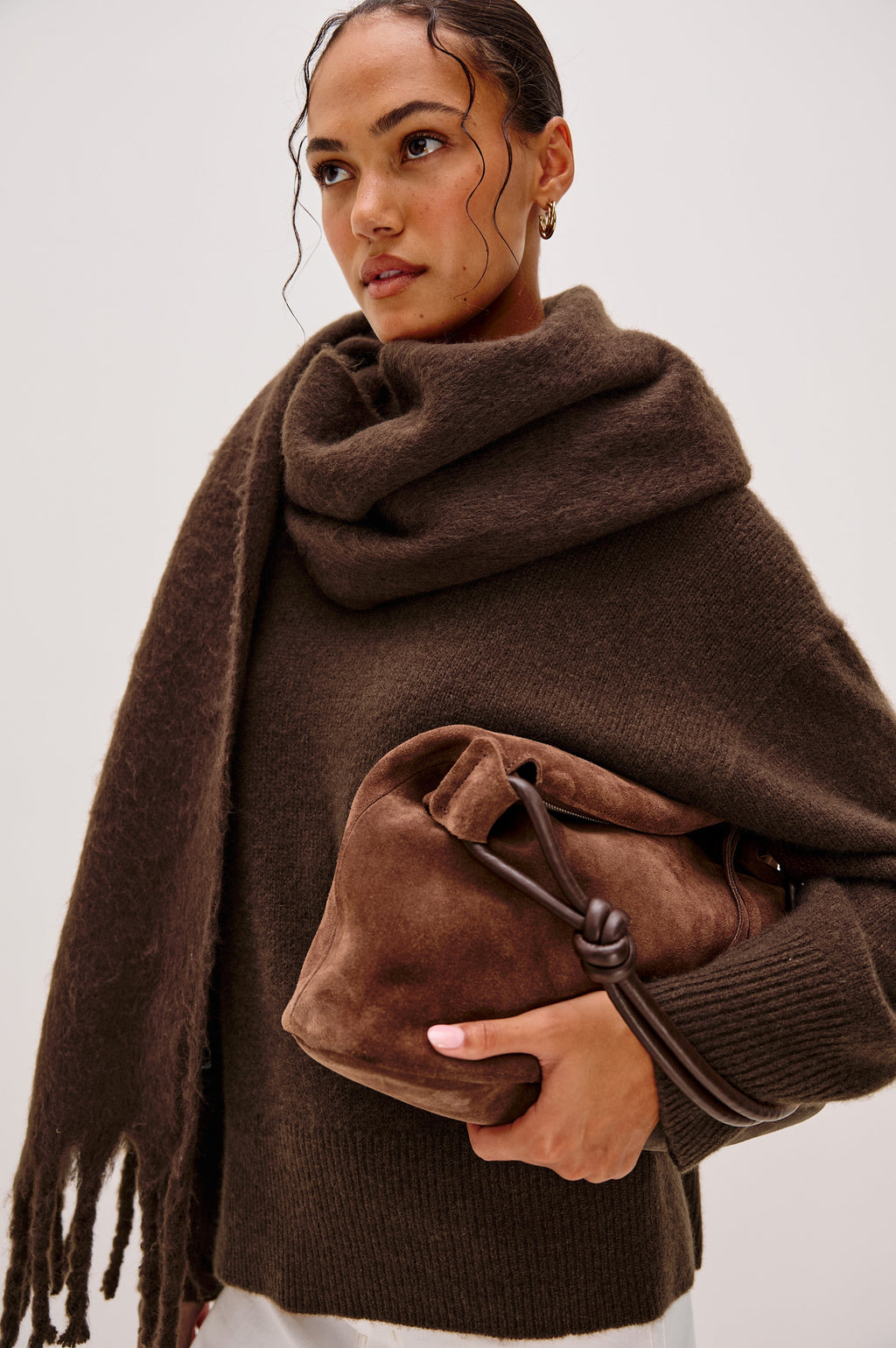 OSLO SCARF - WALNUT