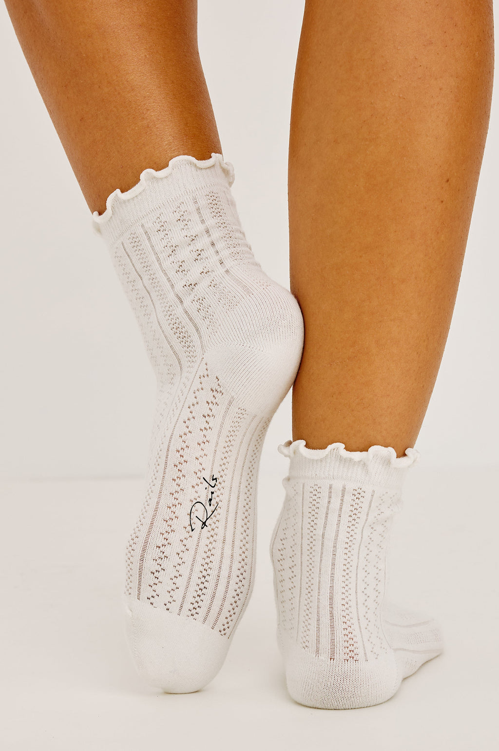 POINTELLE SOCKS - IVORY